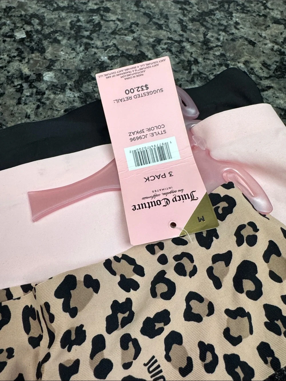 Juicy Couture Three-Pack Bikini Briefs No Panty Line NWT M